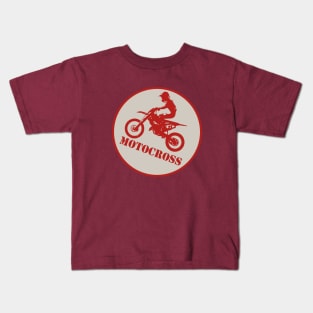 vintage retro motocross badge Kids T-Shirt